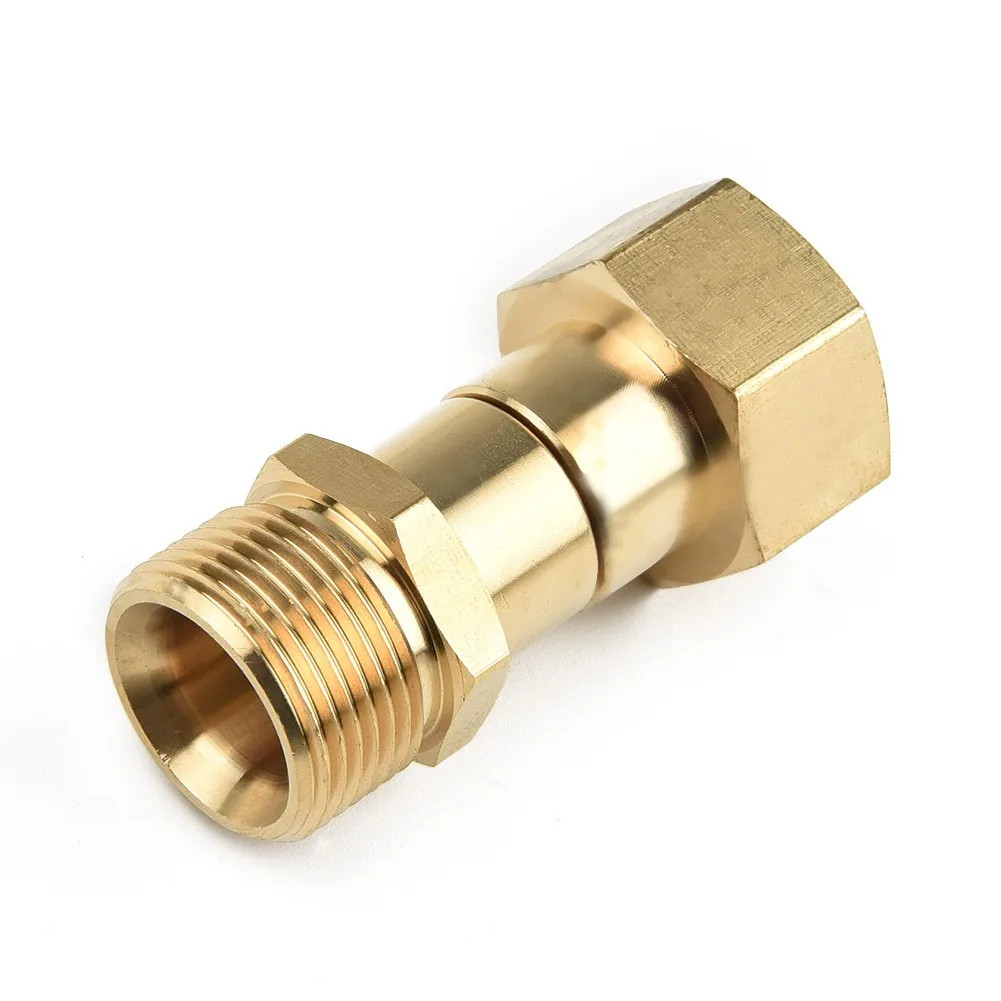 Brass High Pressure Washer Swivel Joint Connector Hose Fitting M22 14Mm Thread 3