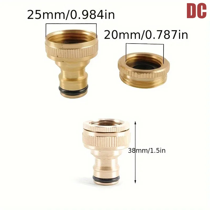 Brass Faucet Tap Connector Mixer Hose Adaptor Quick Connecter 1/2 3/4 Copper Hos