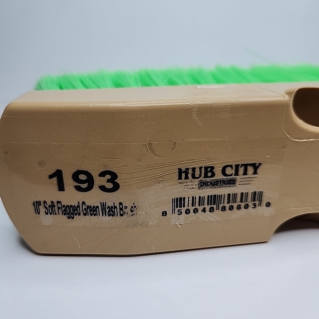 Hub City Industry 10- inch Car Wash Brush, Soft Nylon 10″ Wash, Green