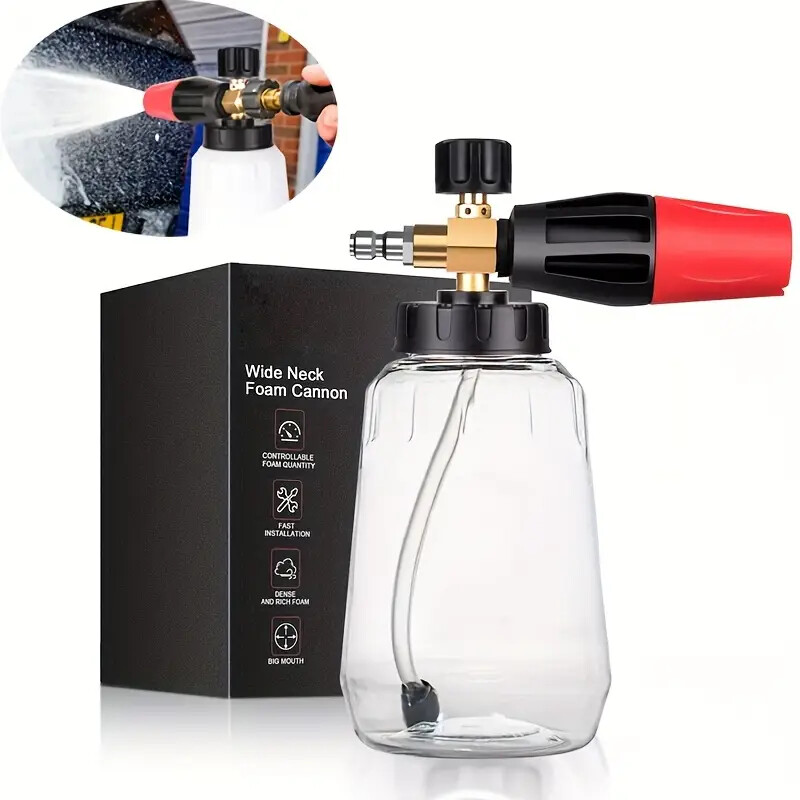 Snow Foam Lance Cannon Soap Bottle Sprayer For Pressure Washer Gun Jet Car Wash