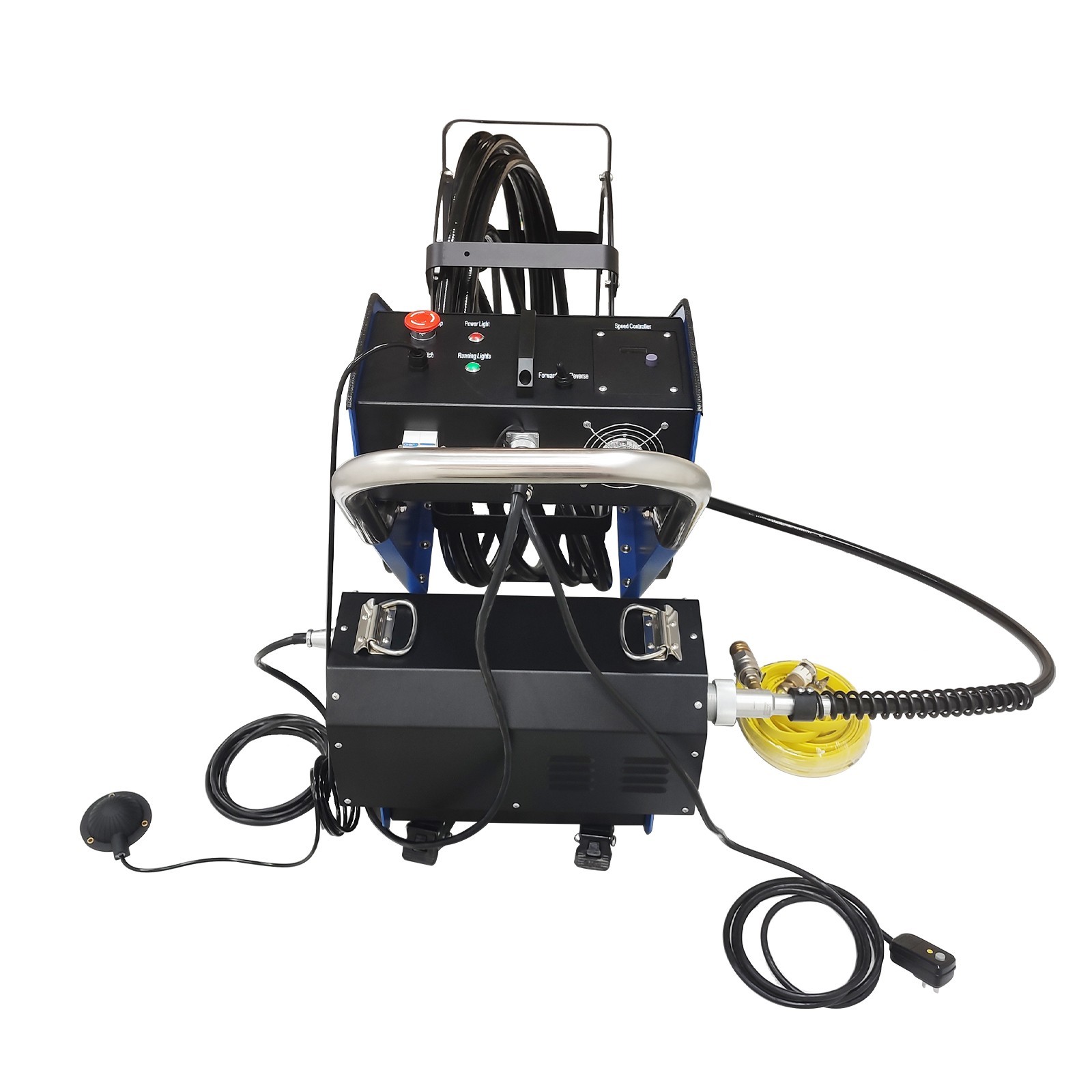 220V Commercial Kitchen Oil Fume Duct Cleaning Machine 6 Brushes suit 100-800mm