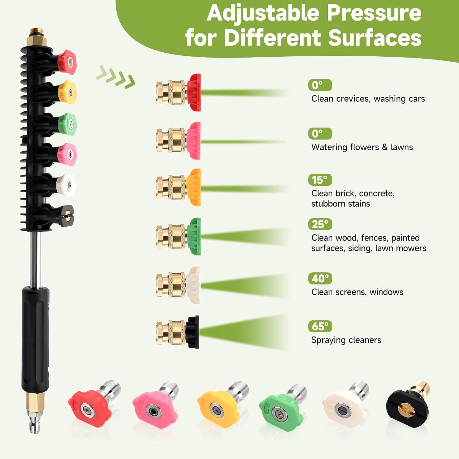 47″ &24″ Radiator Cleaning Wand Set, 97.5 Inch Pressure Washer Extension Wand