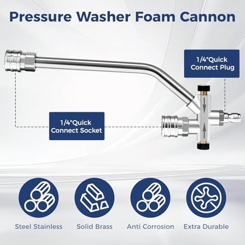 Foam Cannon Dual Connector for Pressure Washer, Industrial Car Nine-Piece Set