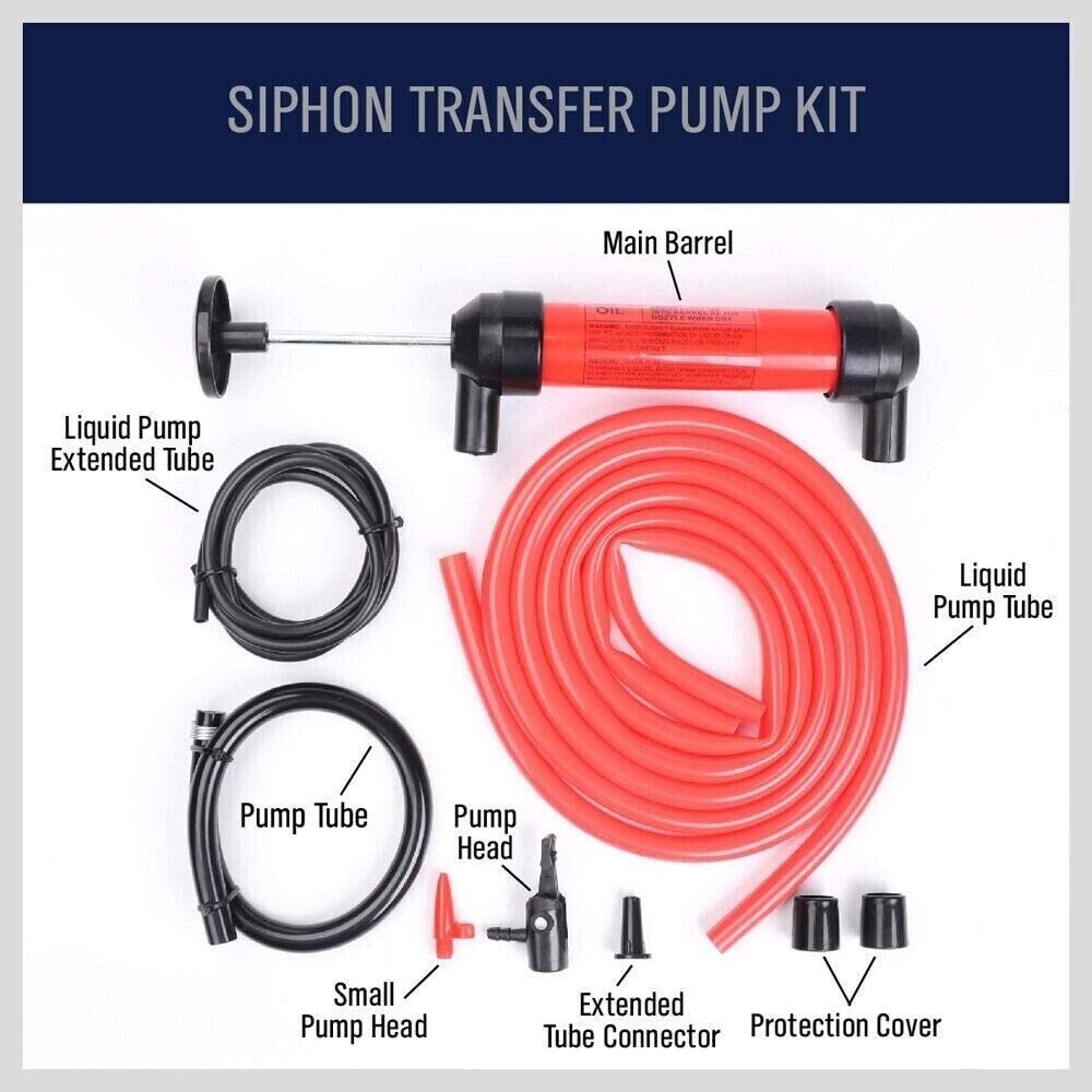Multi-Use Siphon Oil Transfer Pump Kit for Gas Oil and Liquids