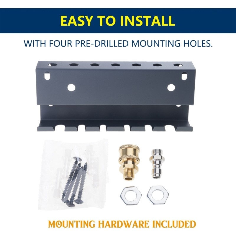 Wall Mount Pressure Washer Organiser For Guns Nozzles Tools Car Wash Accessories