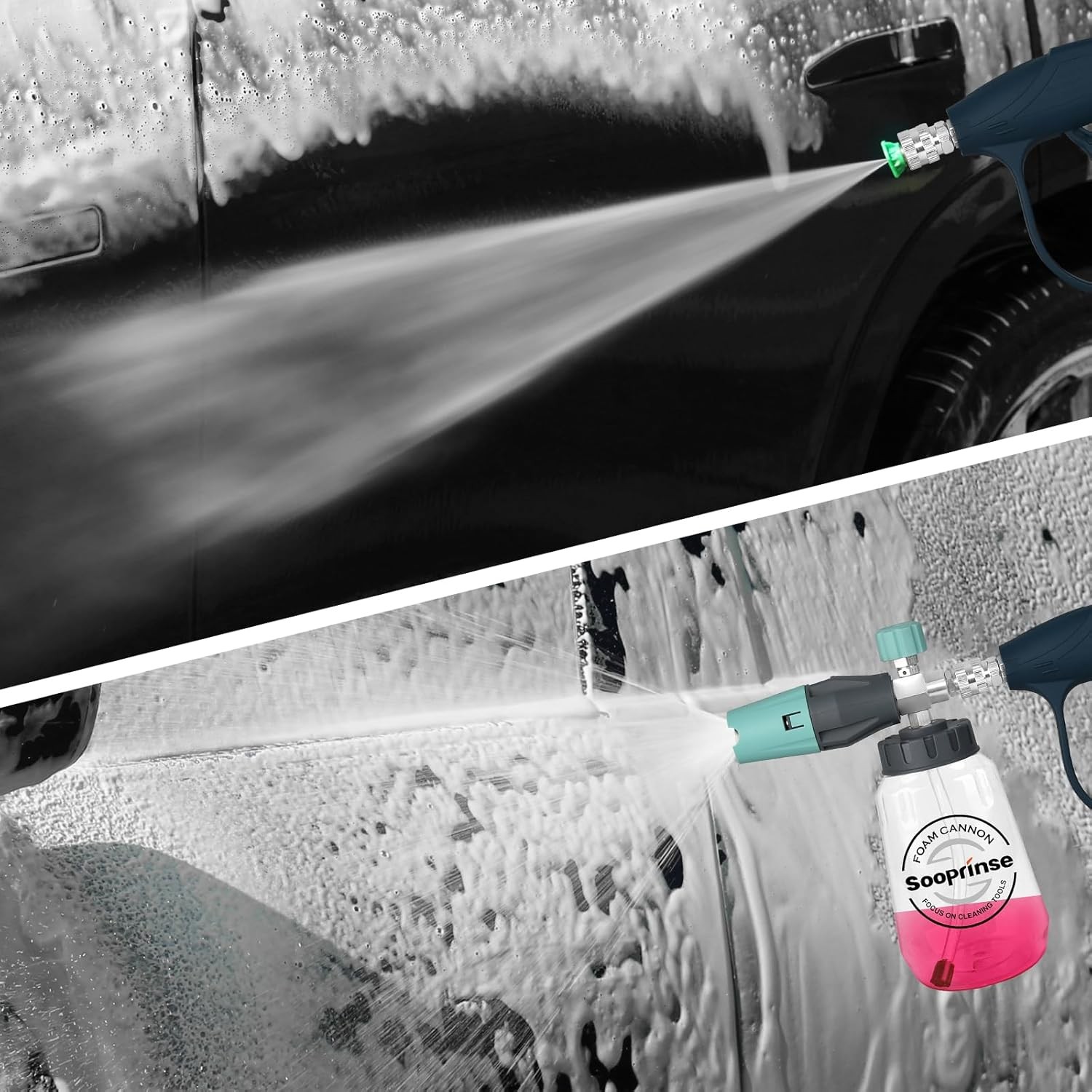 Pressure Washer Gun with Foam Cannon, 1/4 Inch Quick Connector, 5 Nozzle Tips