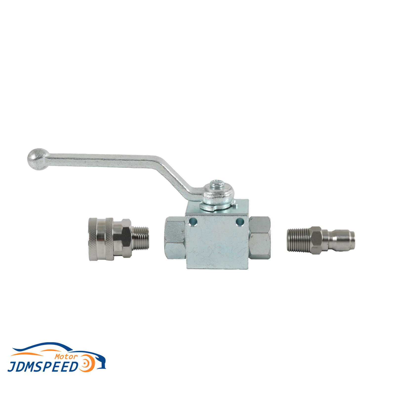NEW Steel High Pressure Washer Ball Valve Kit 3/8 Inch Quick Connect 4500 PSI
