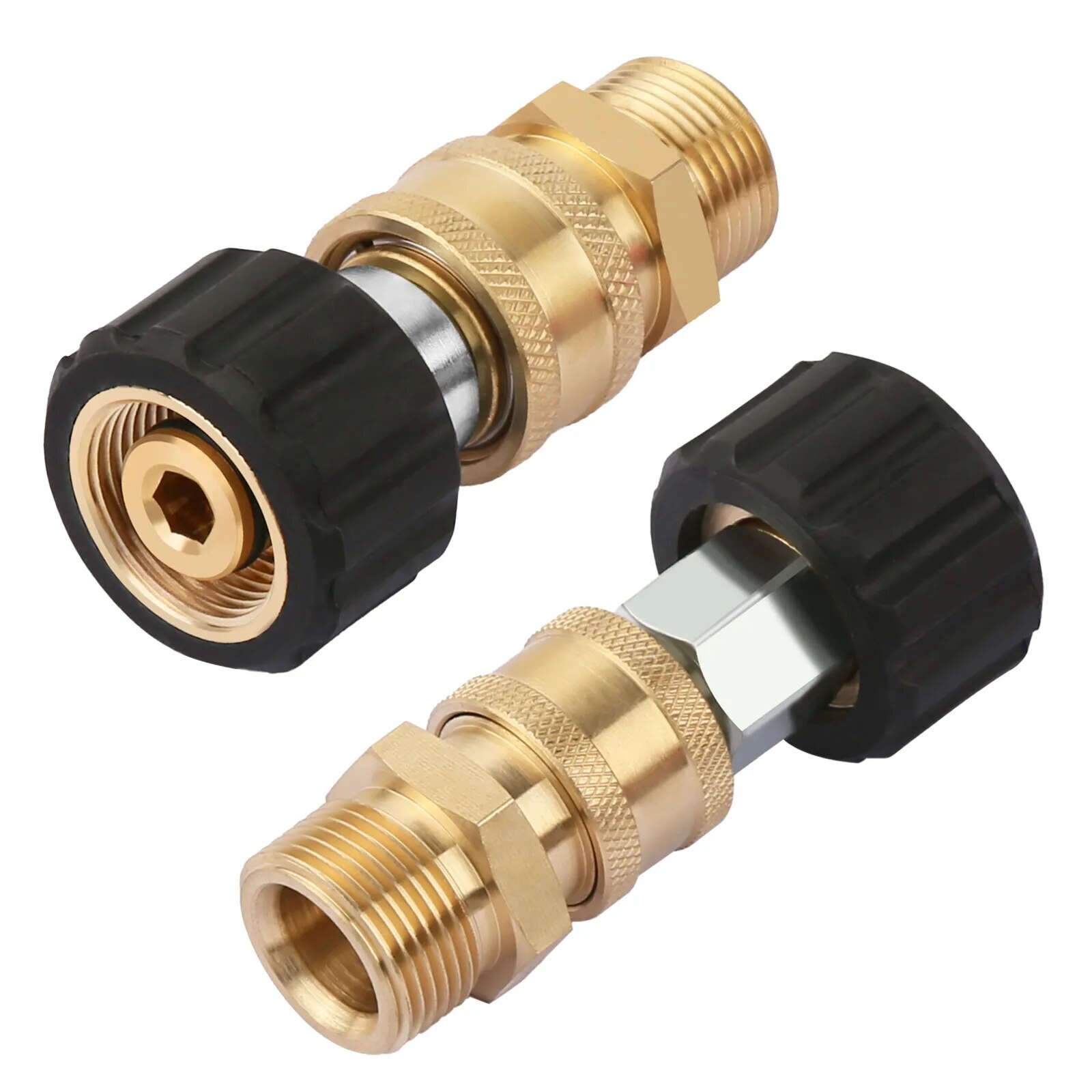 High Pressure Washer Adapter Set Quick Connector M22 (M22-14MM) to 3/8” & 1/4”