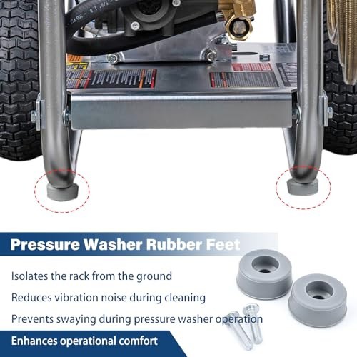 Rubber Feet for Gas Pressure Washers – Compatible with Most Brands, 2 Pcs