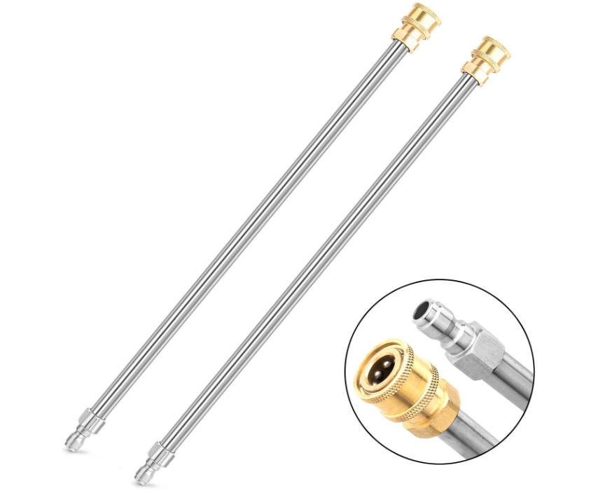 Pack de 2 Lanzas para Hidrolimpiadora 17″ Acero Inox con Conexión Rápida 1/4″