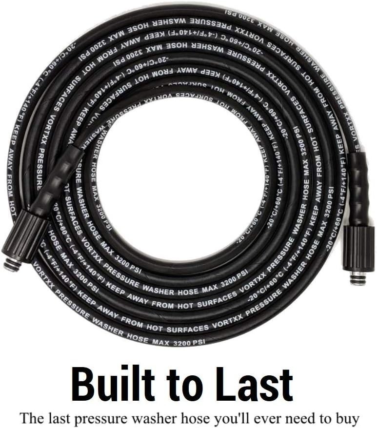 30FT Heavy-Duty Pressure Washer Hose with Steel Braided Design – 3200 PSI