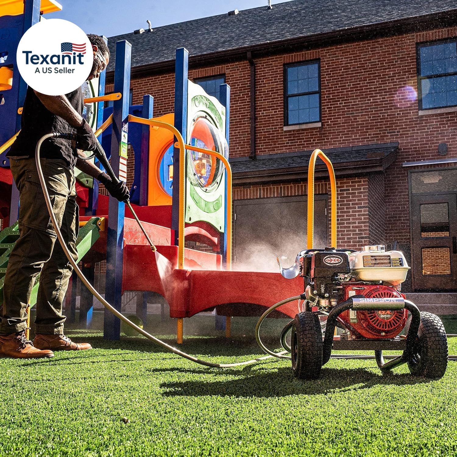 3500 PSI Gas Pressure Washer, 2.5 GPM Commercial Power Washer, Honda Engine, Col