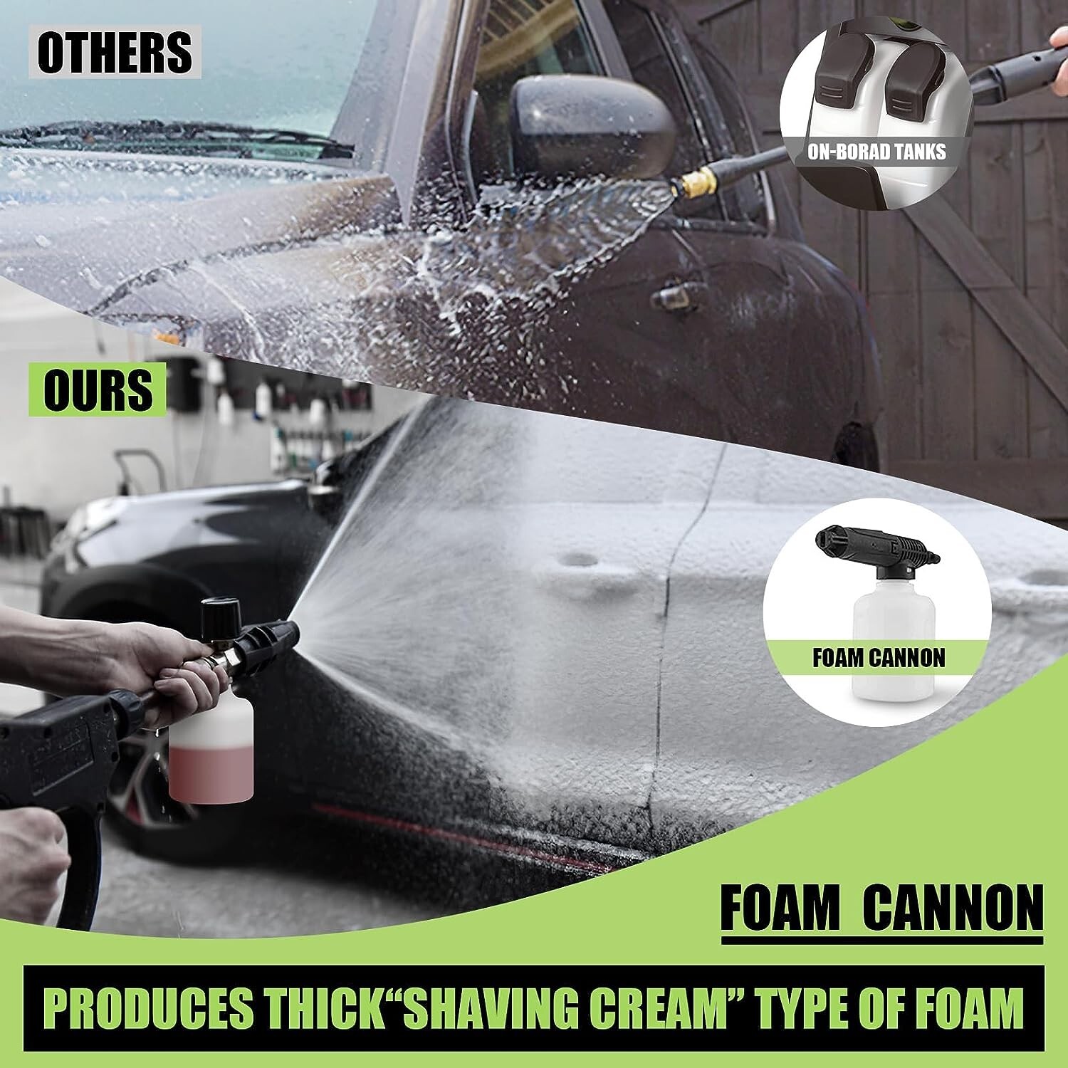 PowRyte Electric Pressure Washer, Foam Cannon, 2 Different Pressure Tips,3800PSI