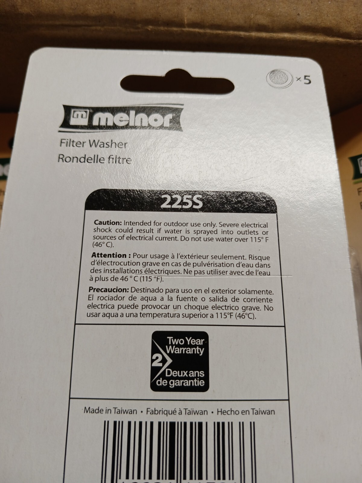 50) NEW MELNOR 225S FILTER WASHER TOTAL OF 50 PCS (10 PACKS OF 5)