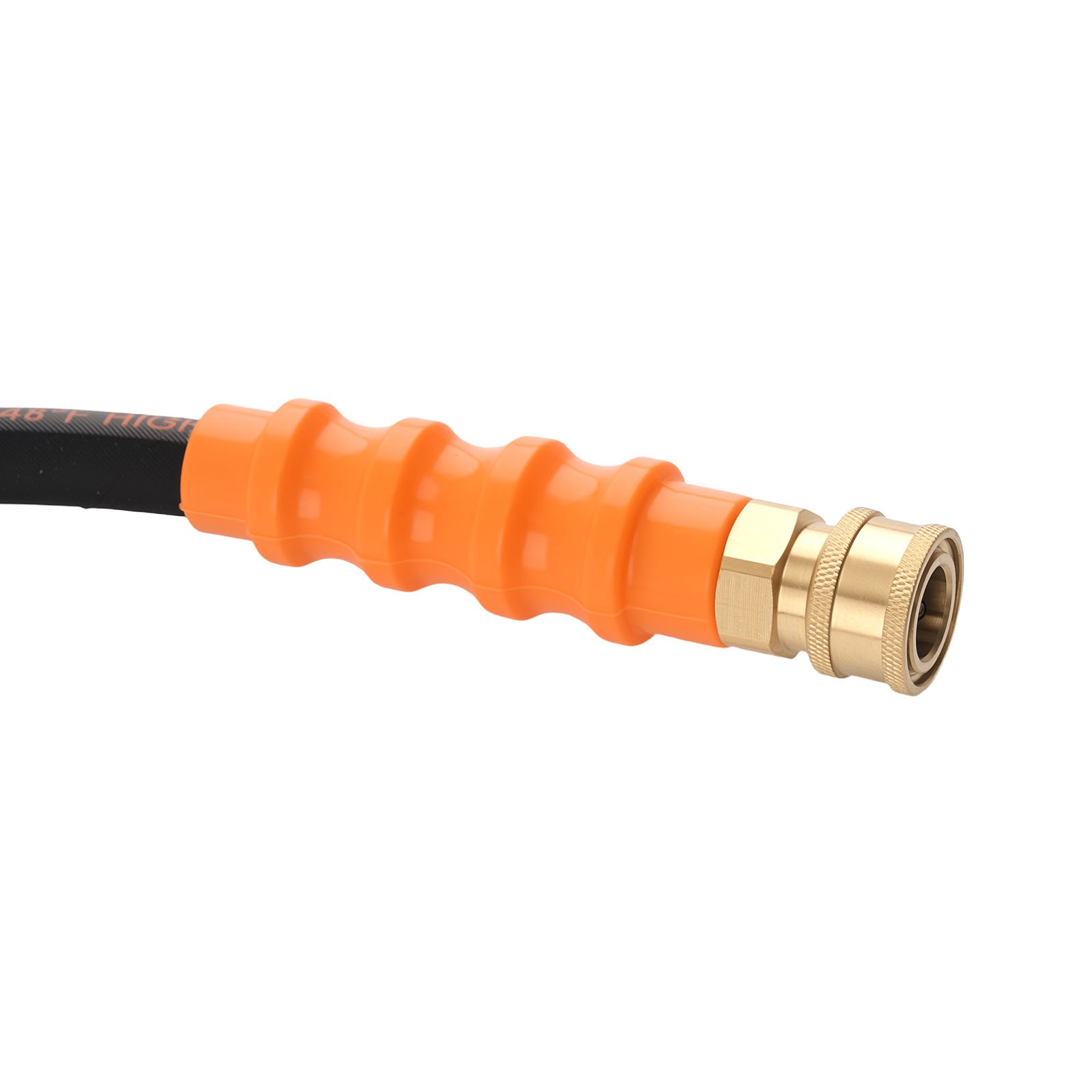 3/8″ Quick Connect Pressure Hose 5FT 4800PSI Steel Wire Braided Rubber Black