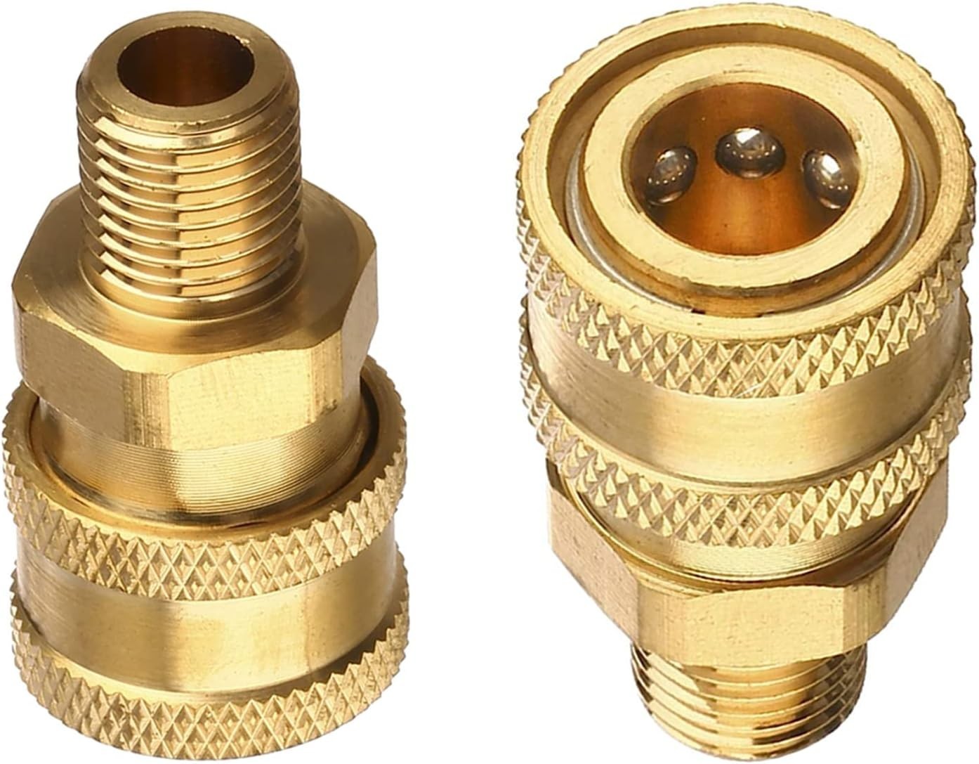 Easy-To-Use 2 PCS 3/8 NPT Quick Connect Fittings – Brass, Corrosion Resistant