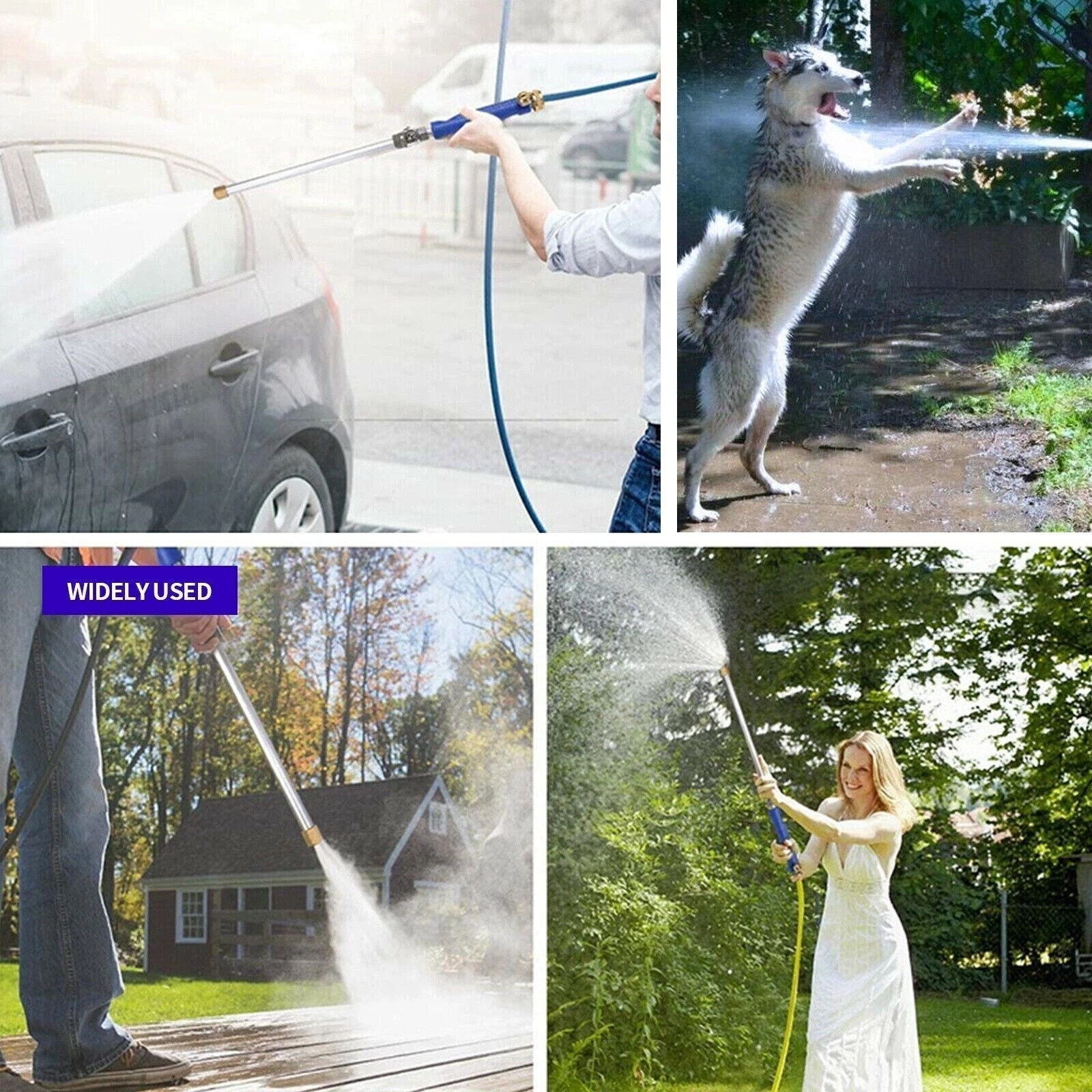 High Pressure Power Washer Spray Wand Lance Water Hose Nozzle Car Wash 2 Tips