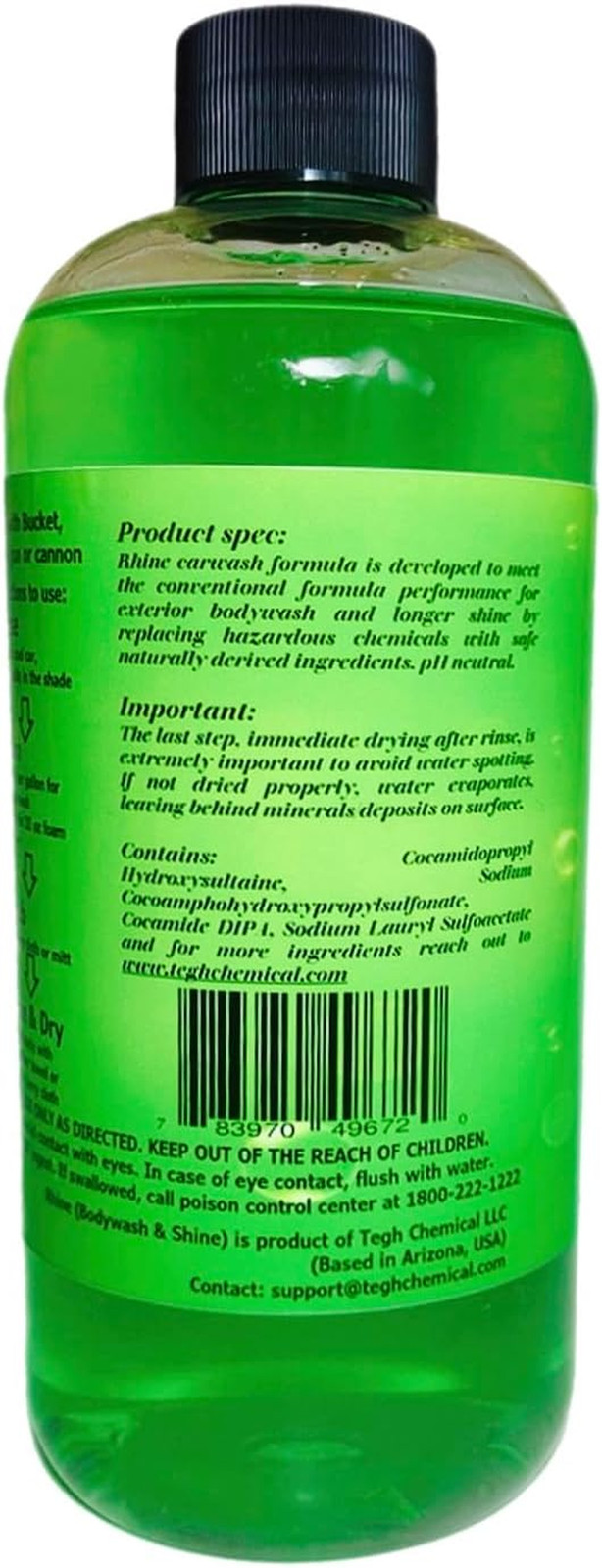 Plant-Based Eco-Friendly Car Wash Soap, Non-Toxic, Moderate-Foam Concentrated So