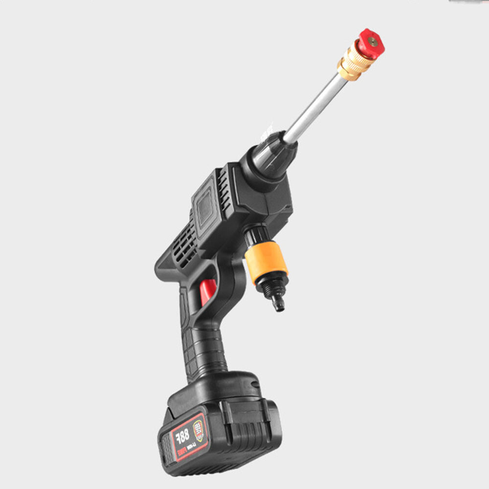 600W Cordless Car Pressure Washer Water Gun 24000rpm High Power Jet Wash Cleaner