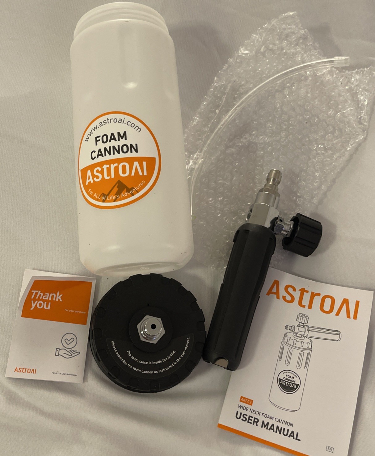 Wide Neck Foam Cannon, with 1/4In Quick Connector Plug to Pressure Washer AKFC2