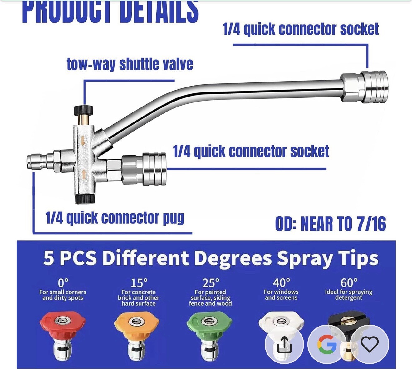 Foam Cannon Dual Connector