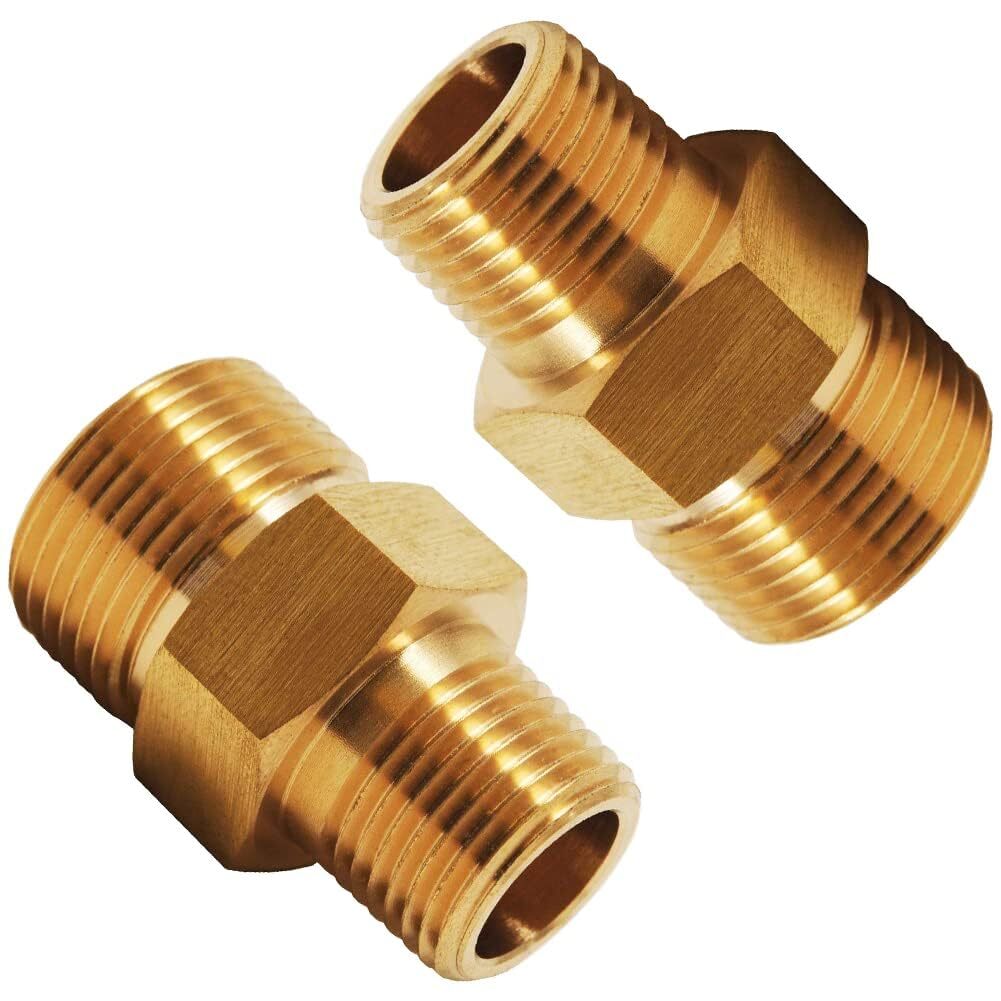 Pressure Washer Coupler Fitting 3/8″ NPT Male to M22-14mm Male Thread Hose Pr…