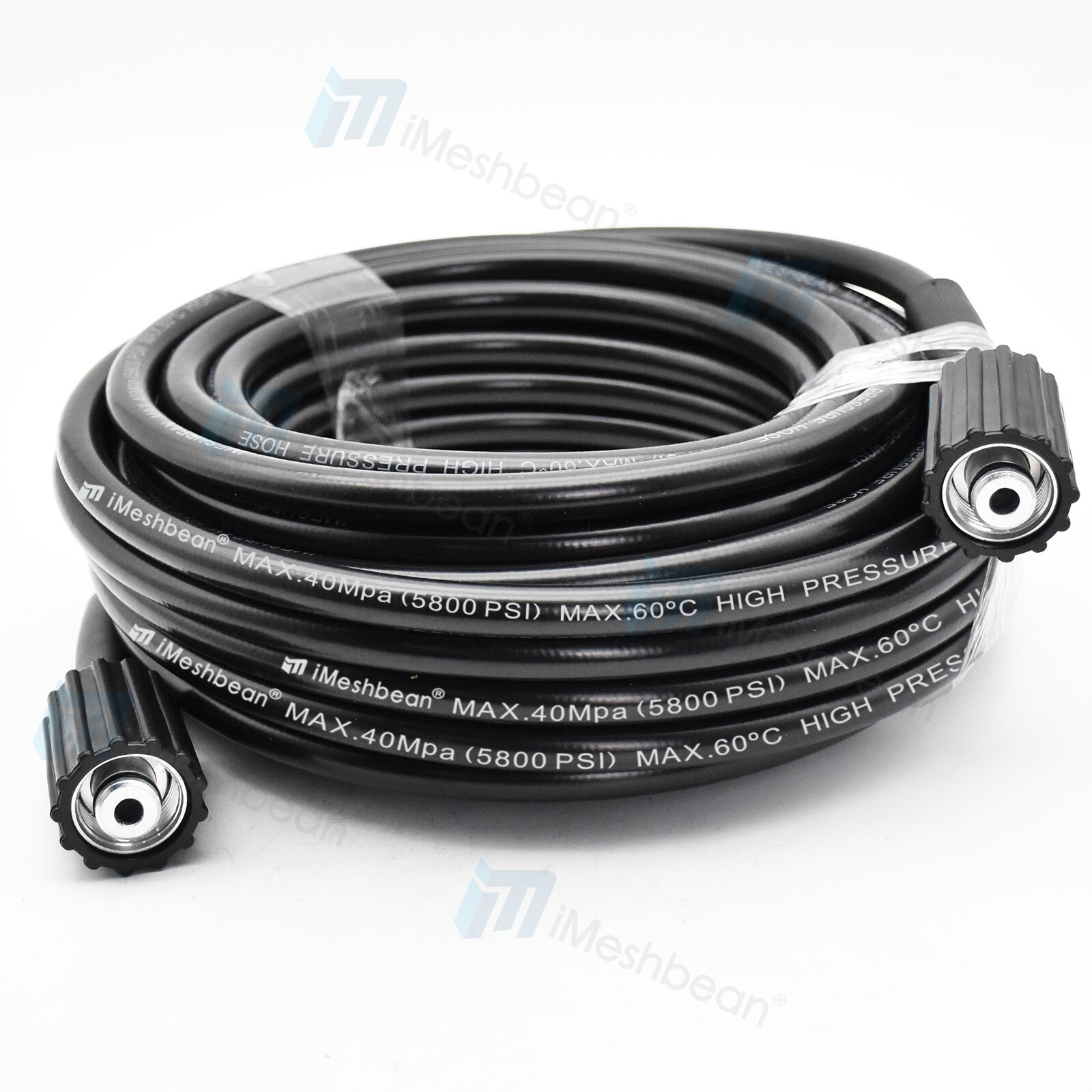 50 FT Pressure Washer Hose Replacement Power Wash Extension M22 Thread Connector