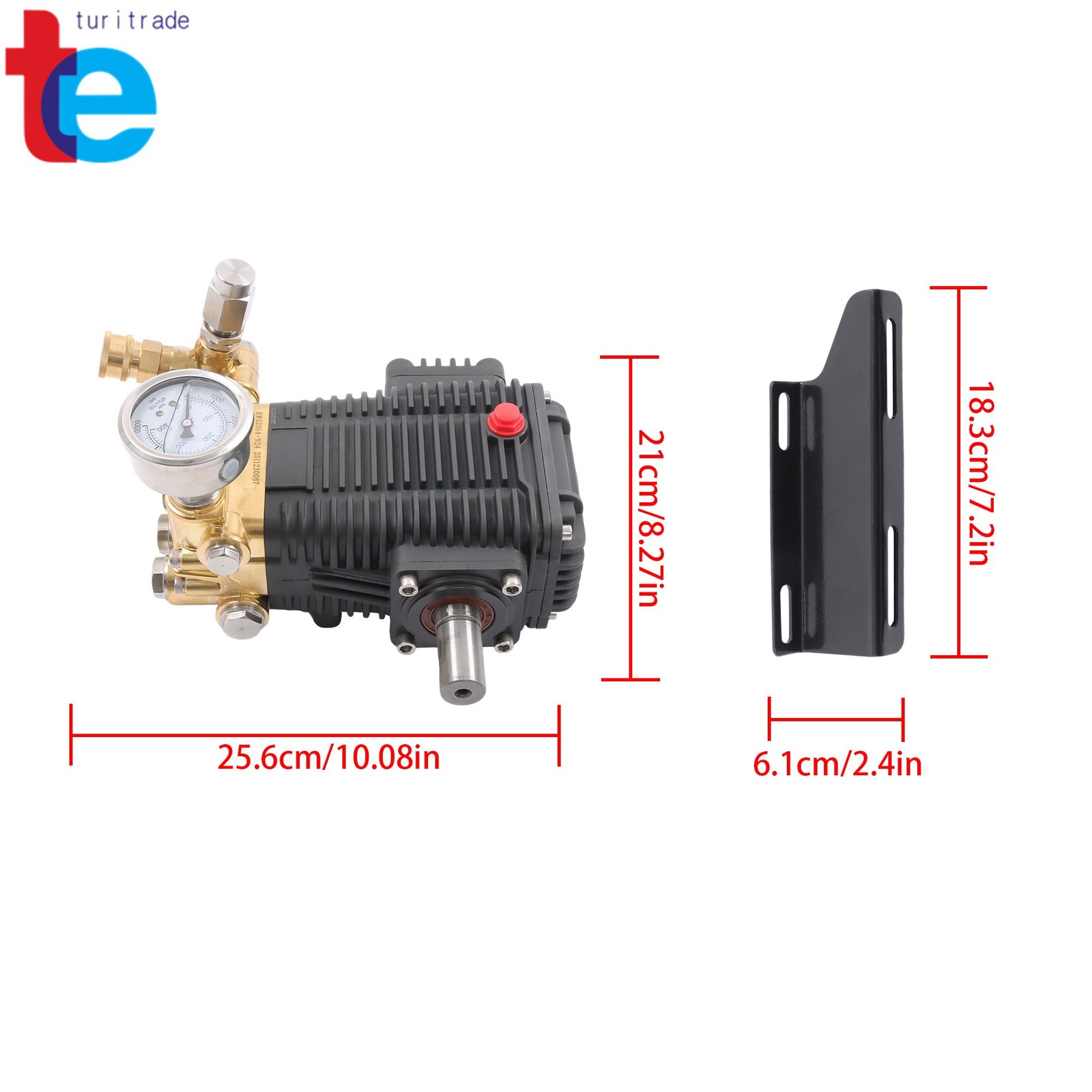 3500 PSI 5.6GPM 4.5 HP General Pressure Washer Pump Right Shaft New