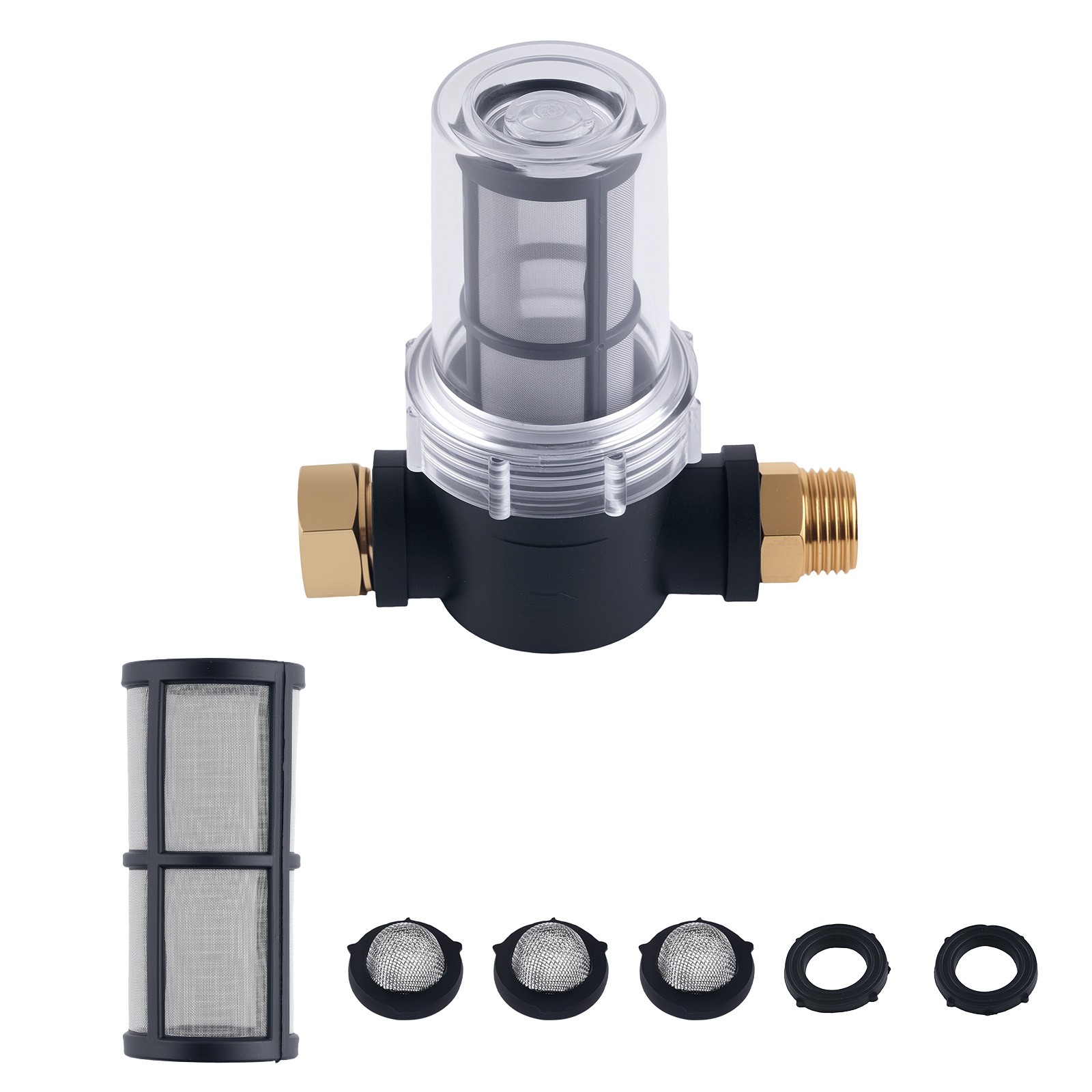 Garden Inline Wash Hose Inline Filter for Pressure Washer w/ Mesh Screen 40 100