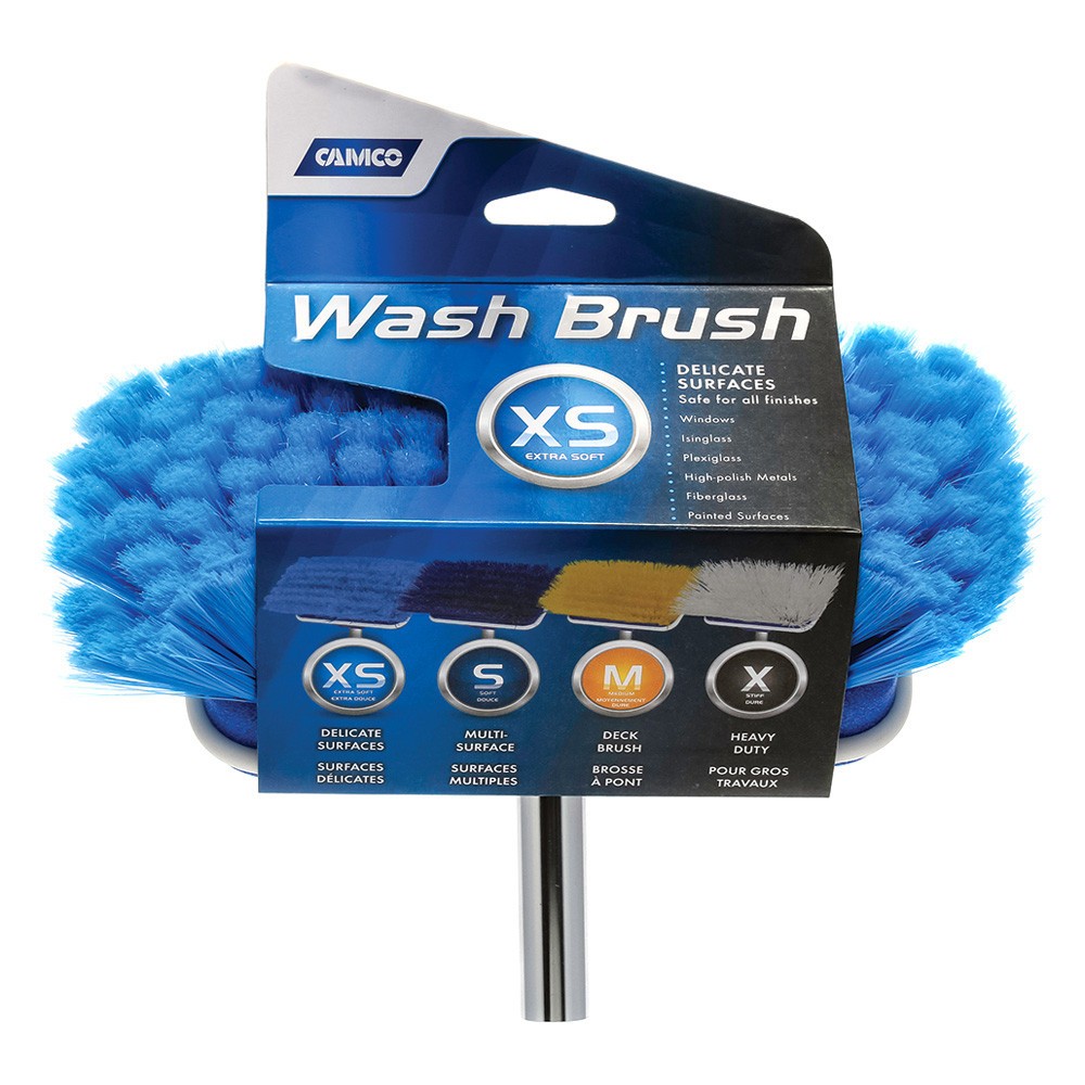 Camco 41920 7″ L Light Blue Extra Soft Multi-Purpose Brush Head Attachment