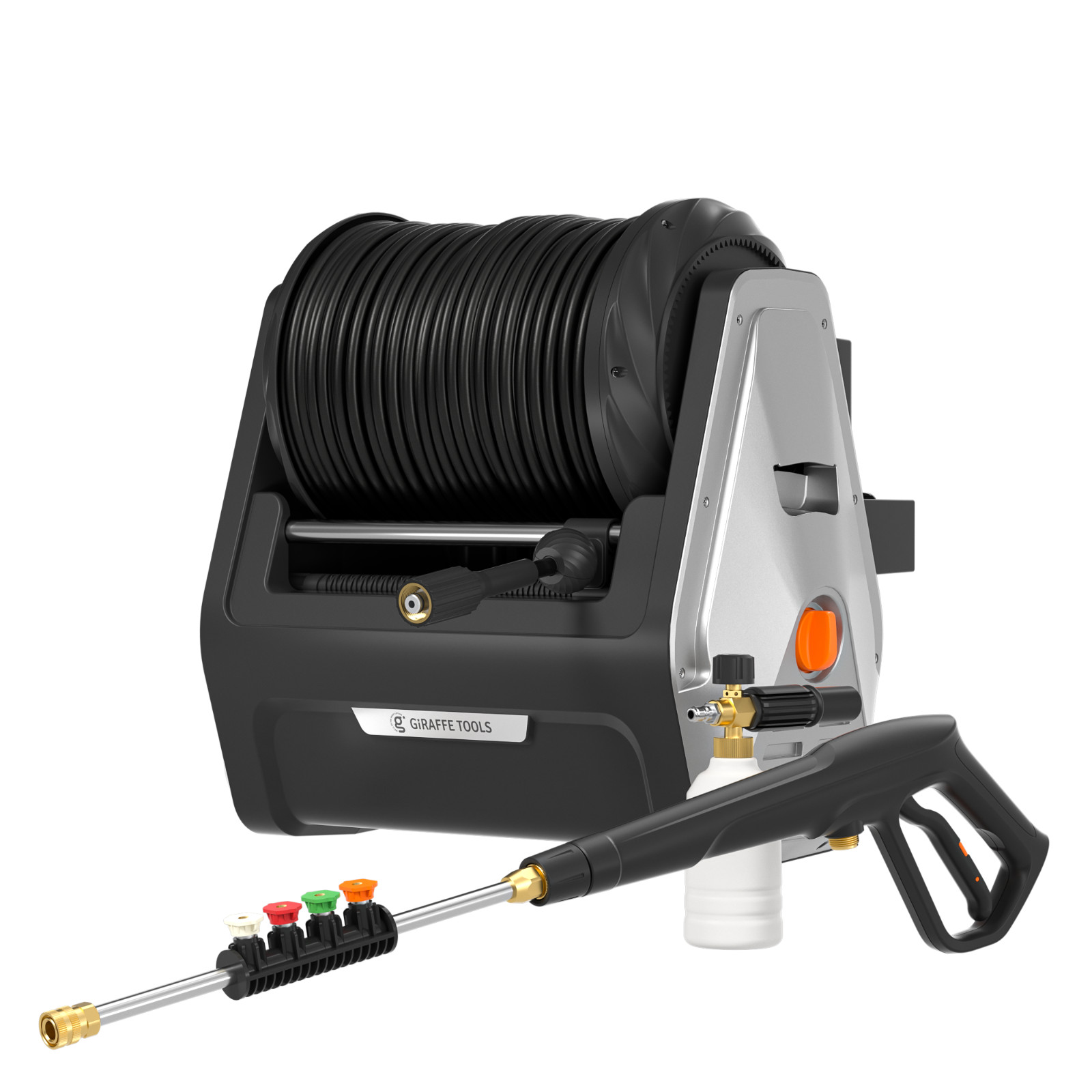 Giraffe Tools Electric Pressure Washer 2200 PSI Power Washer Hose Reel 100 Feet
