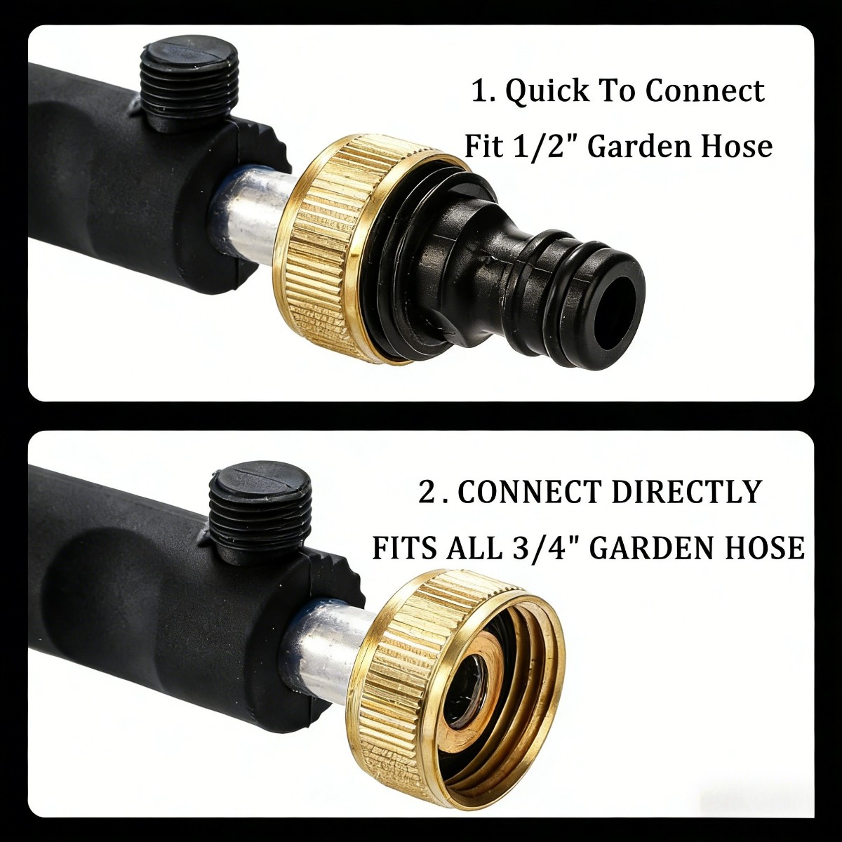 Jet Nozzle 18″ High Presure Power Washer Wand w/Nozzles & Hose Connector & Glove