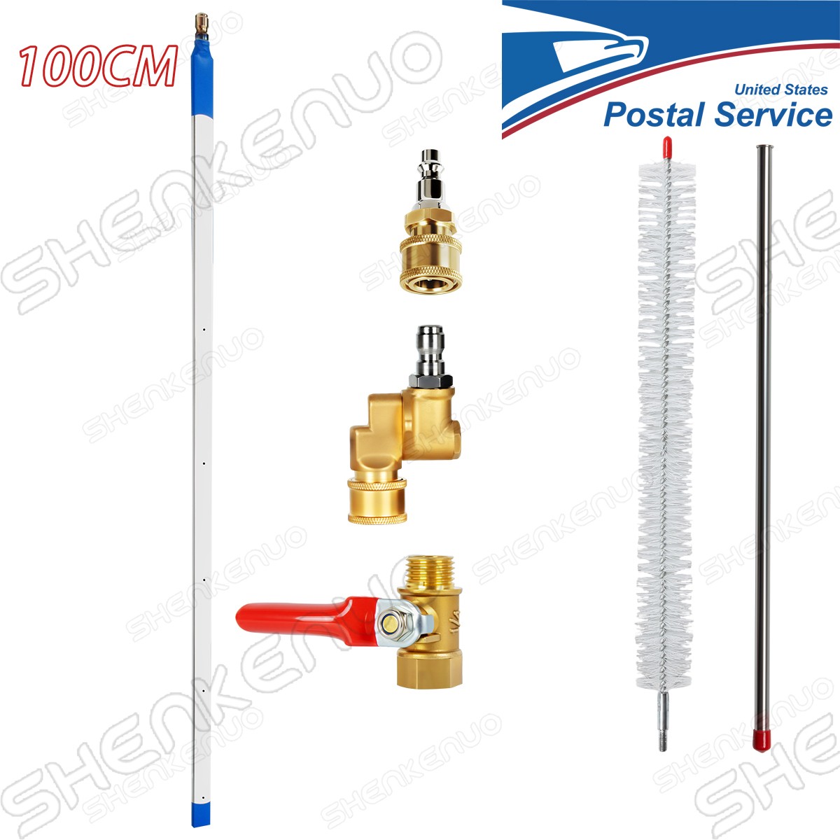 100cm Cleaner Tool Portable Radiator Pressure Washer Wand Water/Gas Dual Use