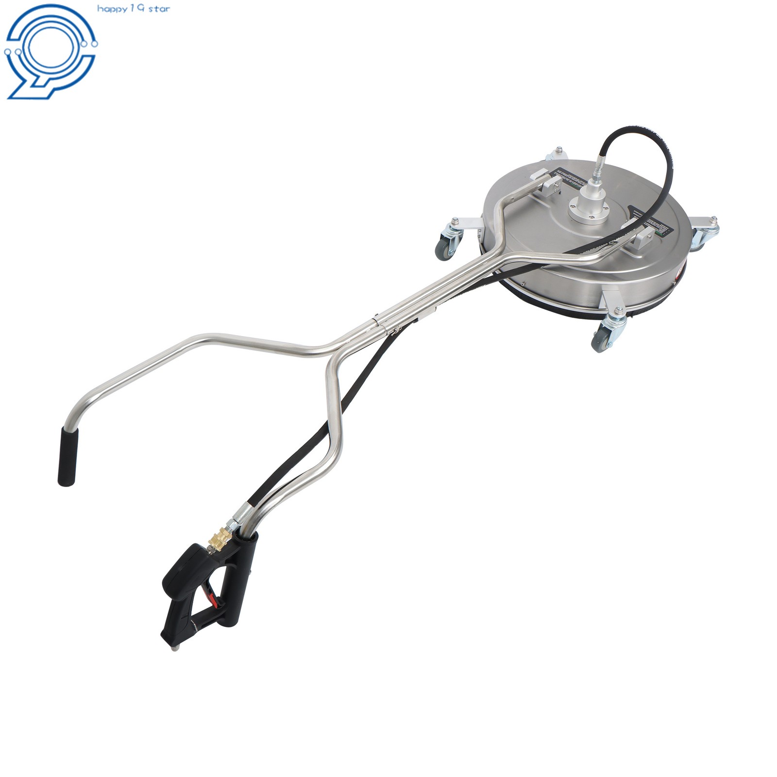 20″ Pressure Washer Surface Cleaner Dual Handles with 4 Wheels 6000PSI Washer