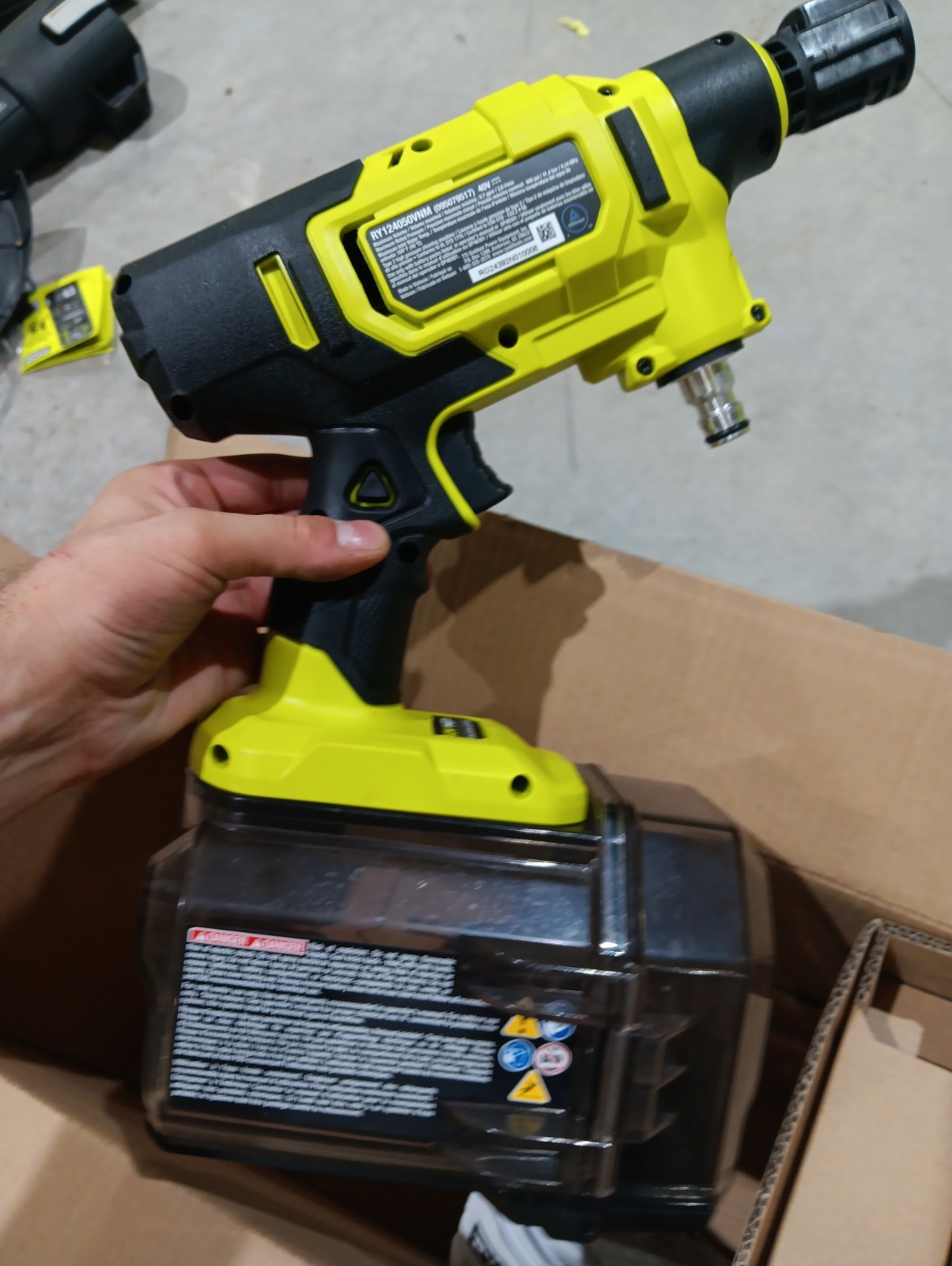 Ryobi 40V HP EZClean 600 PSI Power Cleaner Kit – RY124050 – Tool Only, *READ*