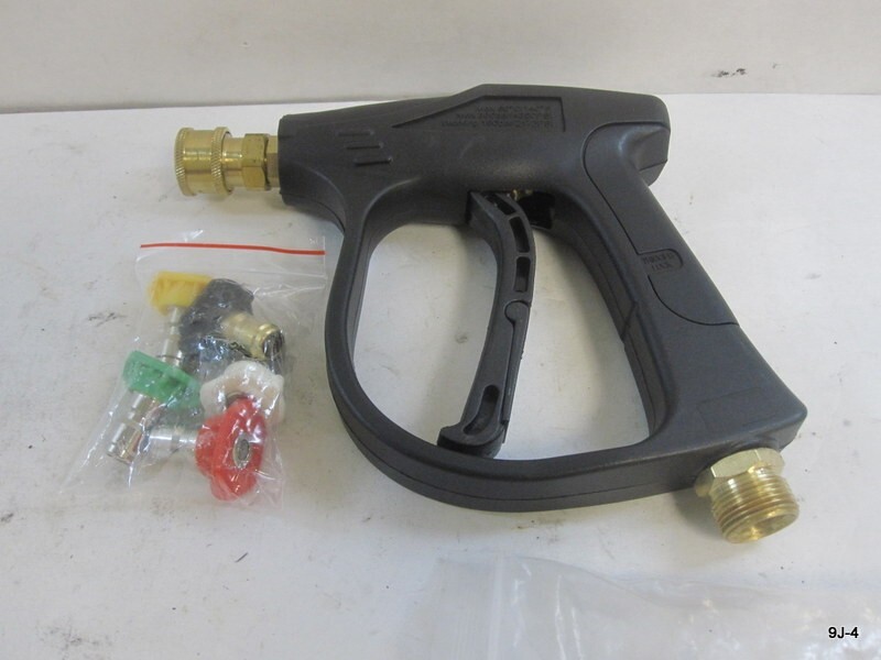 1/4″ High Pressure Washer Gun Car Wash Snow Foam Lance Bottle w/5 Nozzles Tips