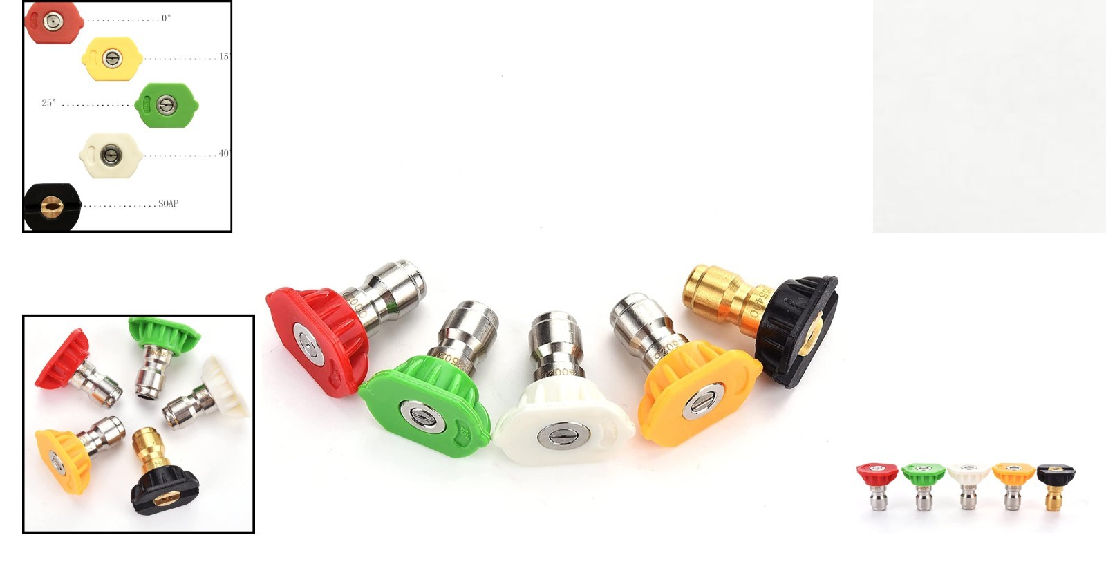 Professional Pressure Washer Nozzle Set – 5 Color Tips with Quick-Connect