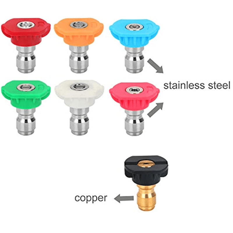 5pcs Pressure Washer Spray Tips Nozzles High Power Kit Quick Connect 1/4″ Set