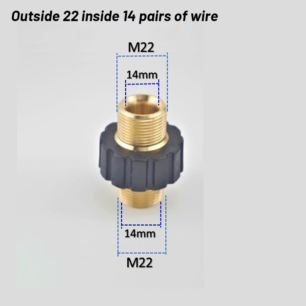 Cleaner Adapters Gold High Pressure for m22*1.5 Outer Wire Butt Joint Replace