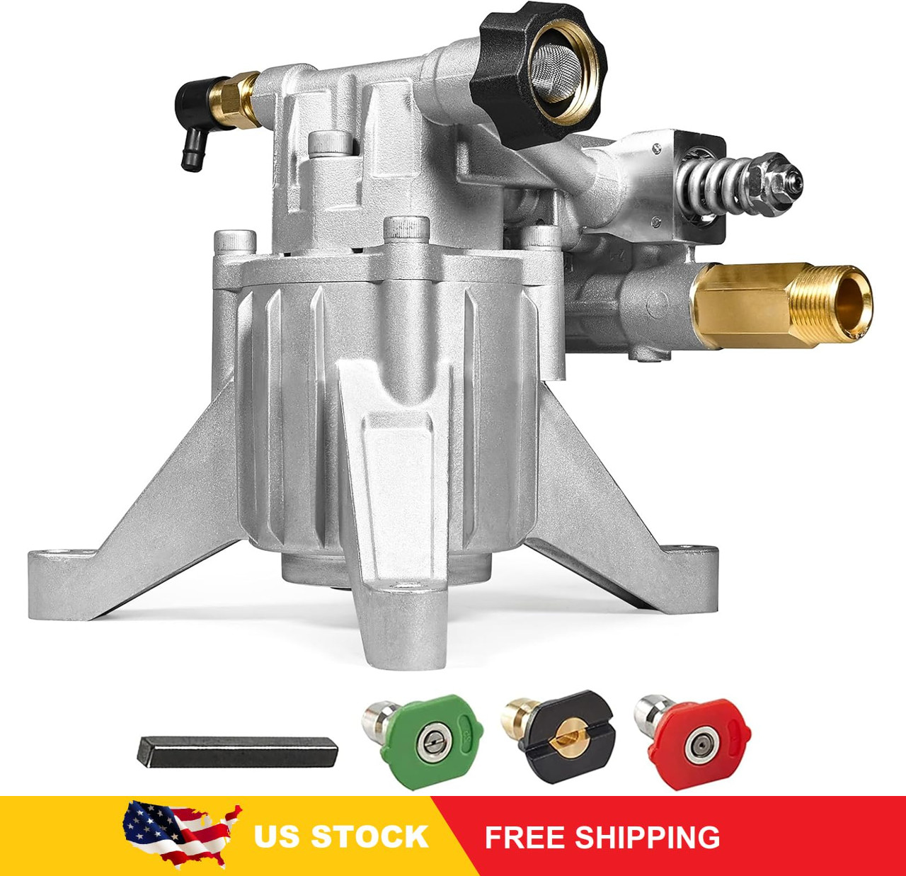 TOOLCY 7/8in Vertical Pressure Washer Pump, 3100 PSI 2.5 GPM Replacement