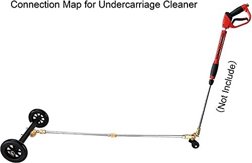 Pressure Washer Water Broom 16 Inch 4 Nozzle 4000 PSI Undercarriage Cleaner