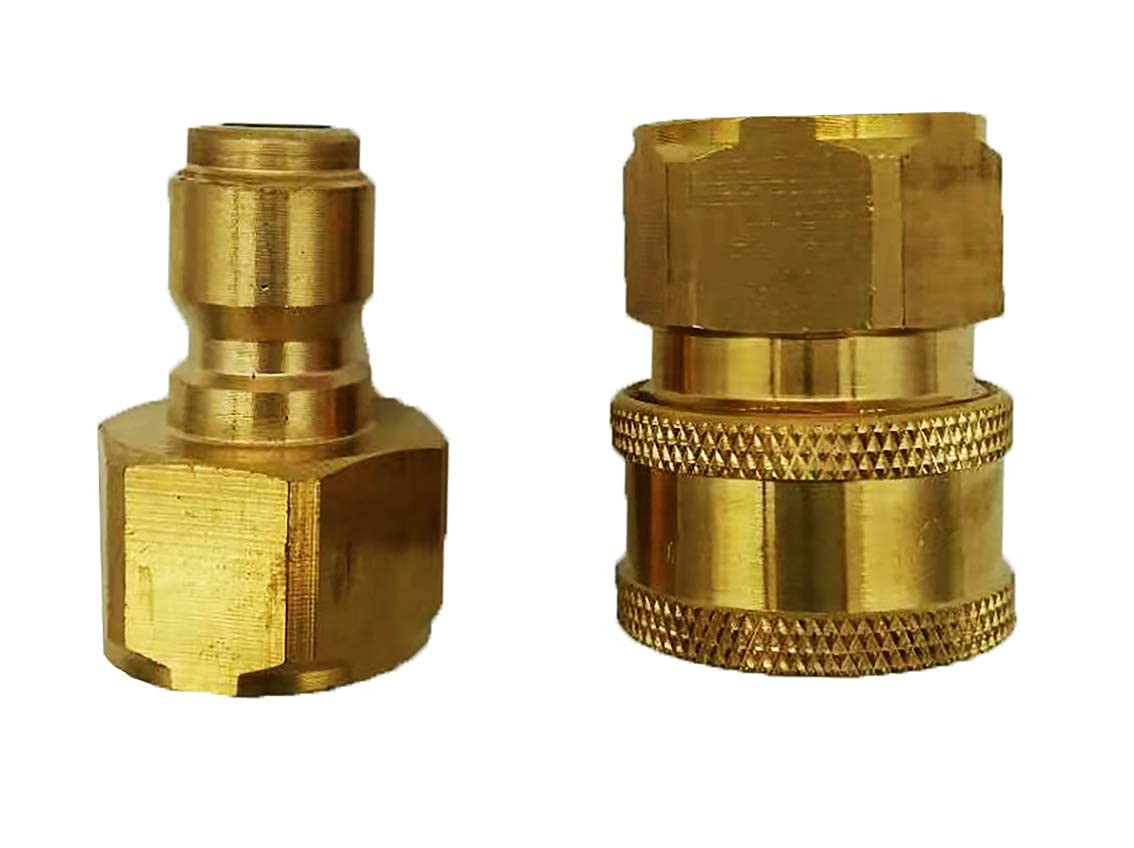 Pressure Washer Adapter Set,M22 Female Thread Fitting, 3/8″ Quick Connect kit…