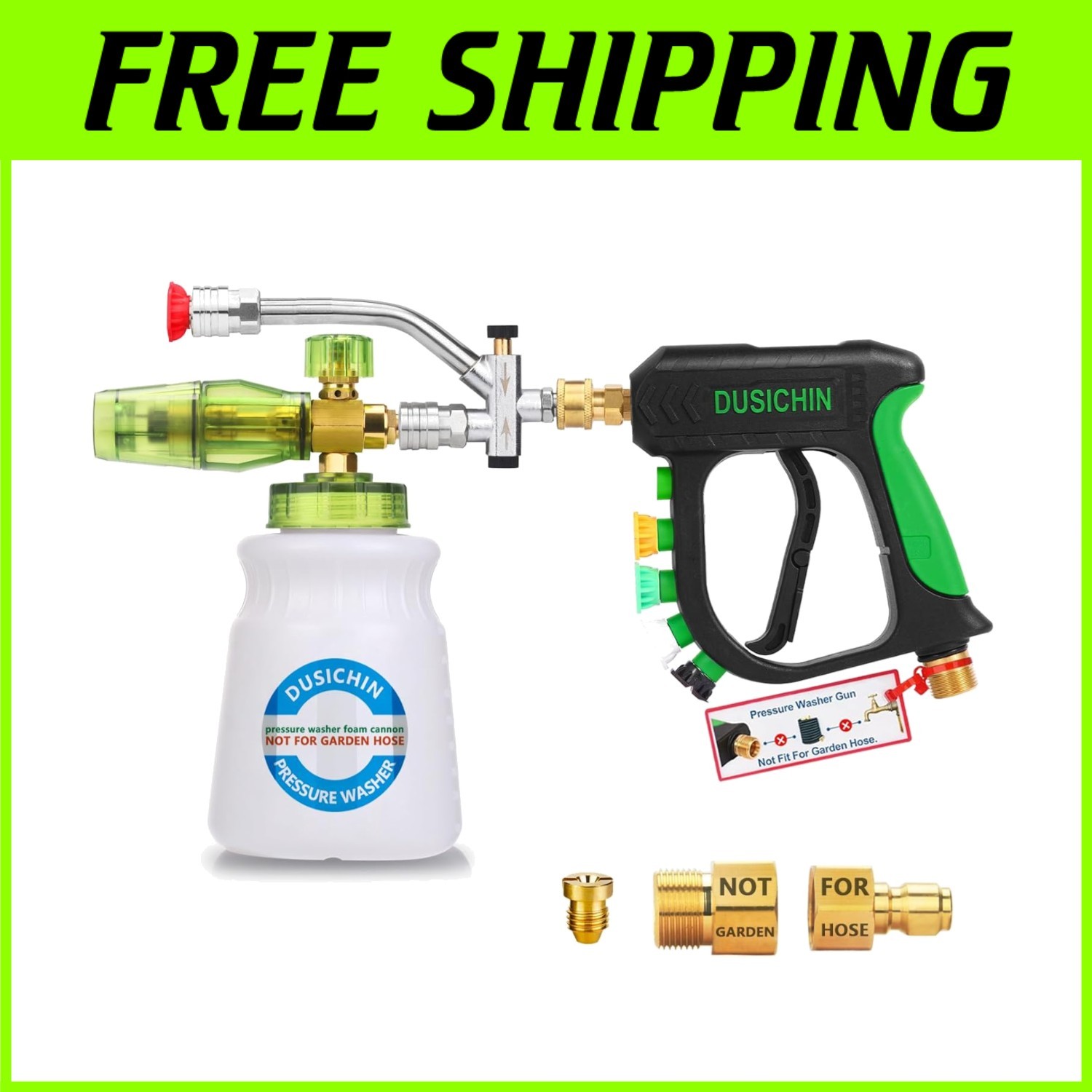 Dual Connector Foam Cannon for Pressure Washer-