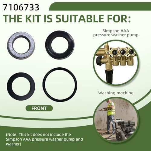 Pressure Washer Seal Kit for Simpson AAA 53BRD35/38/40 – High/Low Pressure Repai