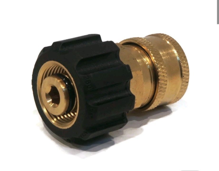 M22 FPT X 3/8″ Quick Connect Brass Coupler For Pressure Washers Up To 4000 PSI