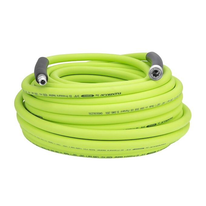 Flexzilla Pressure Washer Hose 3/8 in x 100 ft 4200 PSI Cold Water No Kinking!