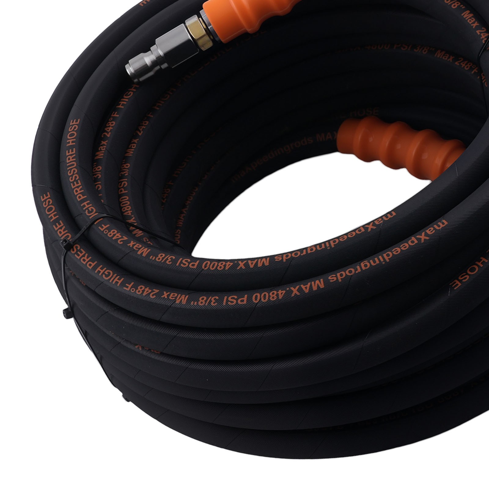 3/8″ Pressure Washer Hose 70FT 4800PSI Durable Steel Steel Wire Braid