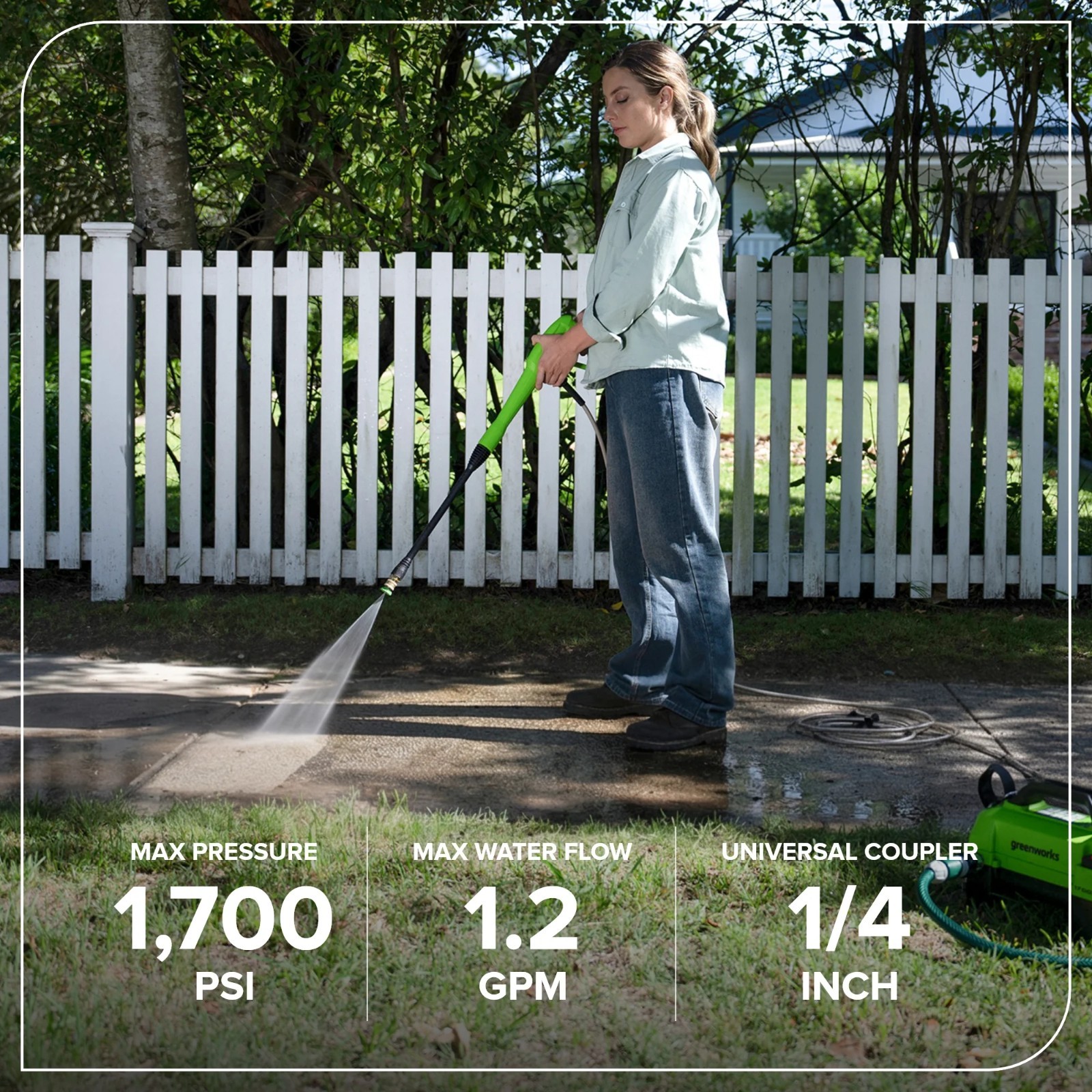Greenworks 1700 PSI Ultra Compact 1.2 GPM Electric Pressure Washer