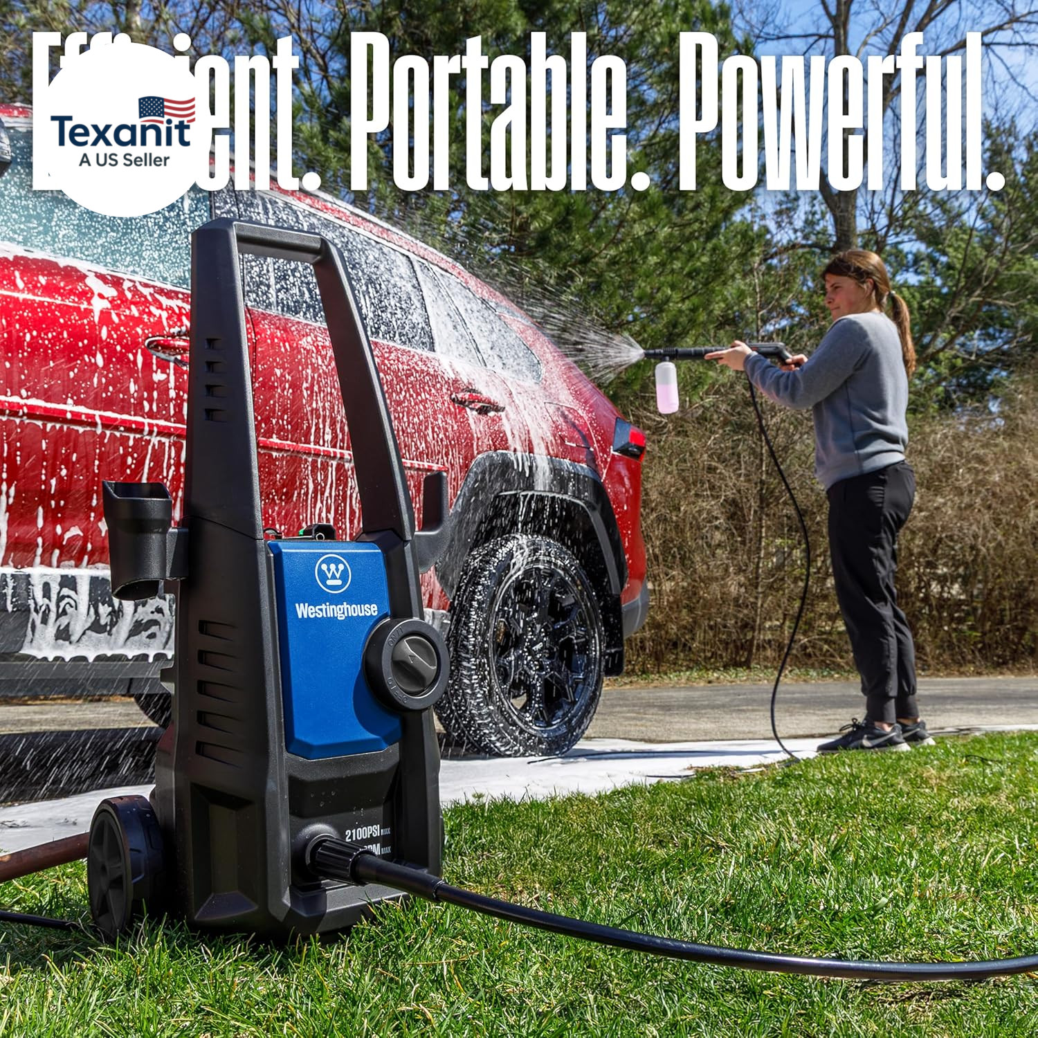 Epx3050 Electric Pressure Washer, 2100 Max PSI 1.76 Max GPM with Foam Cannon and