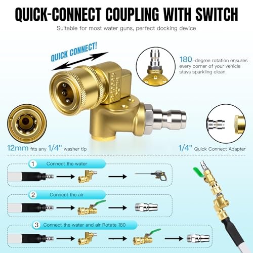 Radiator Cleaning Wand 24 Inch 4500 PSI Dual Use Water Air
